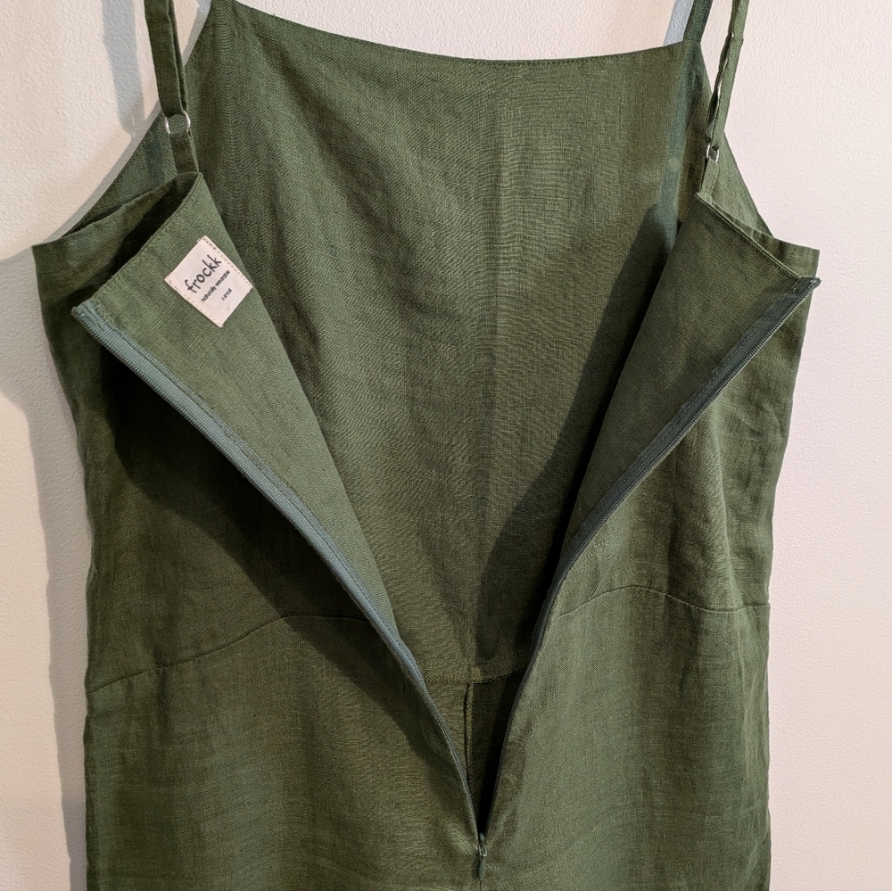 FROCKK olive green jumpsuit overalls - size extra small - Picture 6 of 9